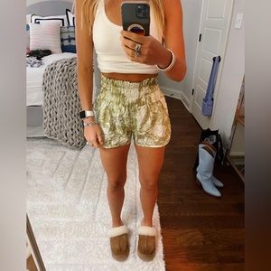 Free People Movement The Way Home Printed Shorts | Green Tie Dye